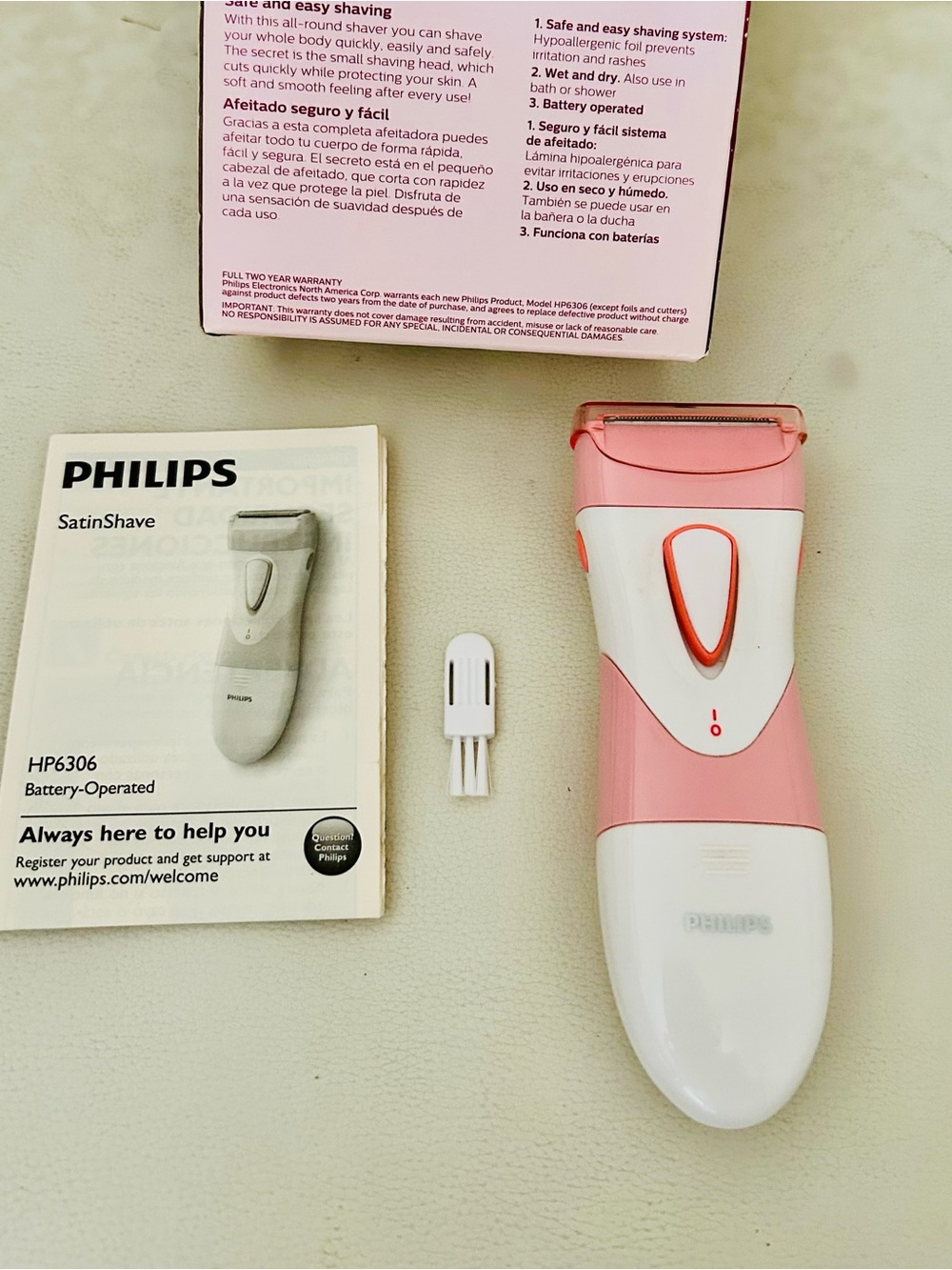 Philips SatinShave Essential Women’s Wet & Dry Electric Shaver for Legs & Body